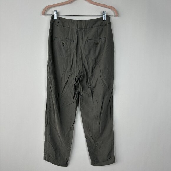 2/$30 LOFT Outlet Straight Leg Chino Pants High Waist Olive 00P #A0634 TRB3 - Picture 4 of 9